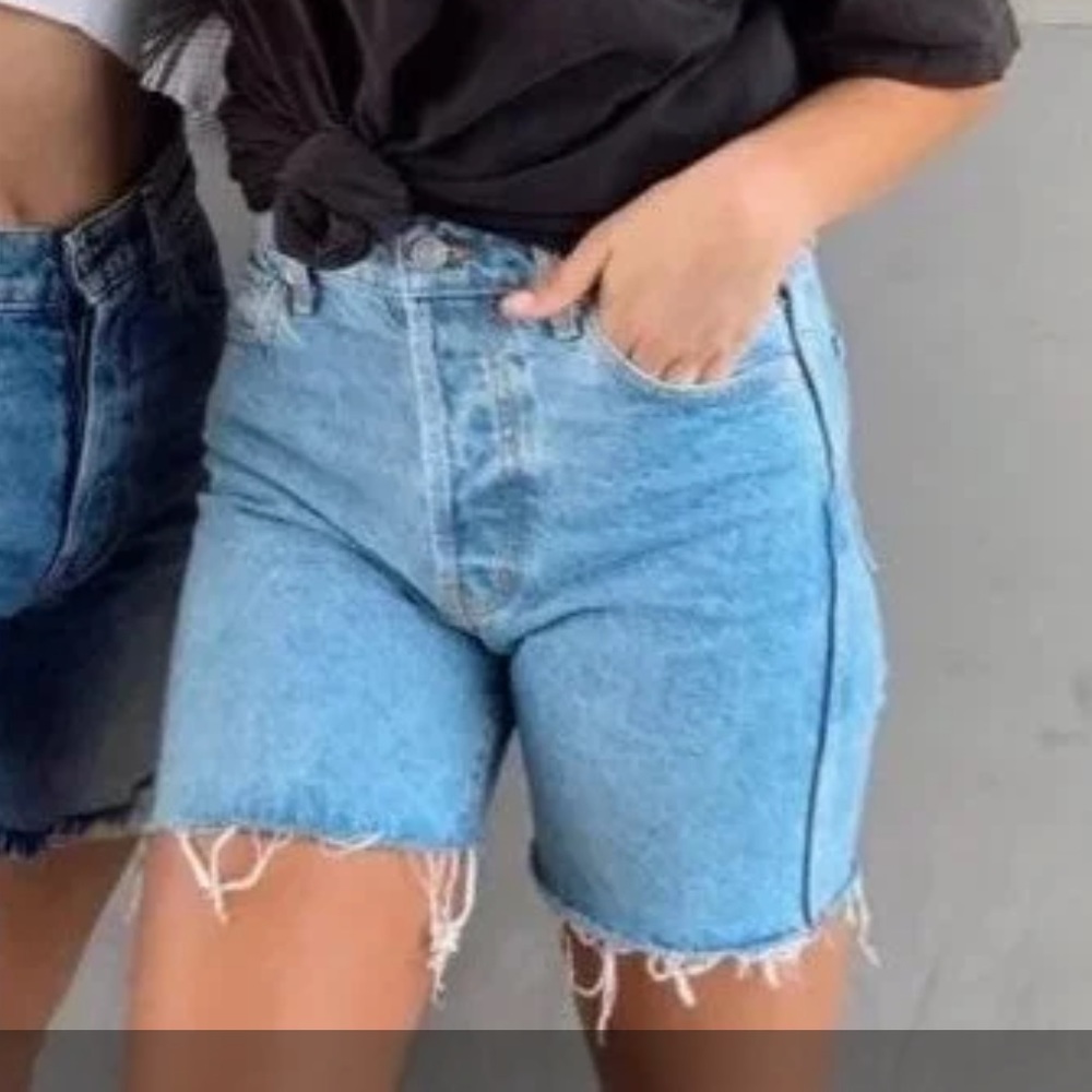 Highwaisted revice denim cut off shorts 25waist